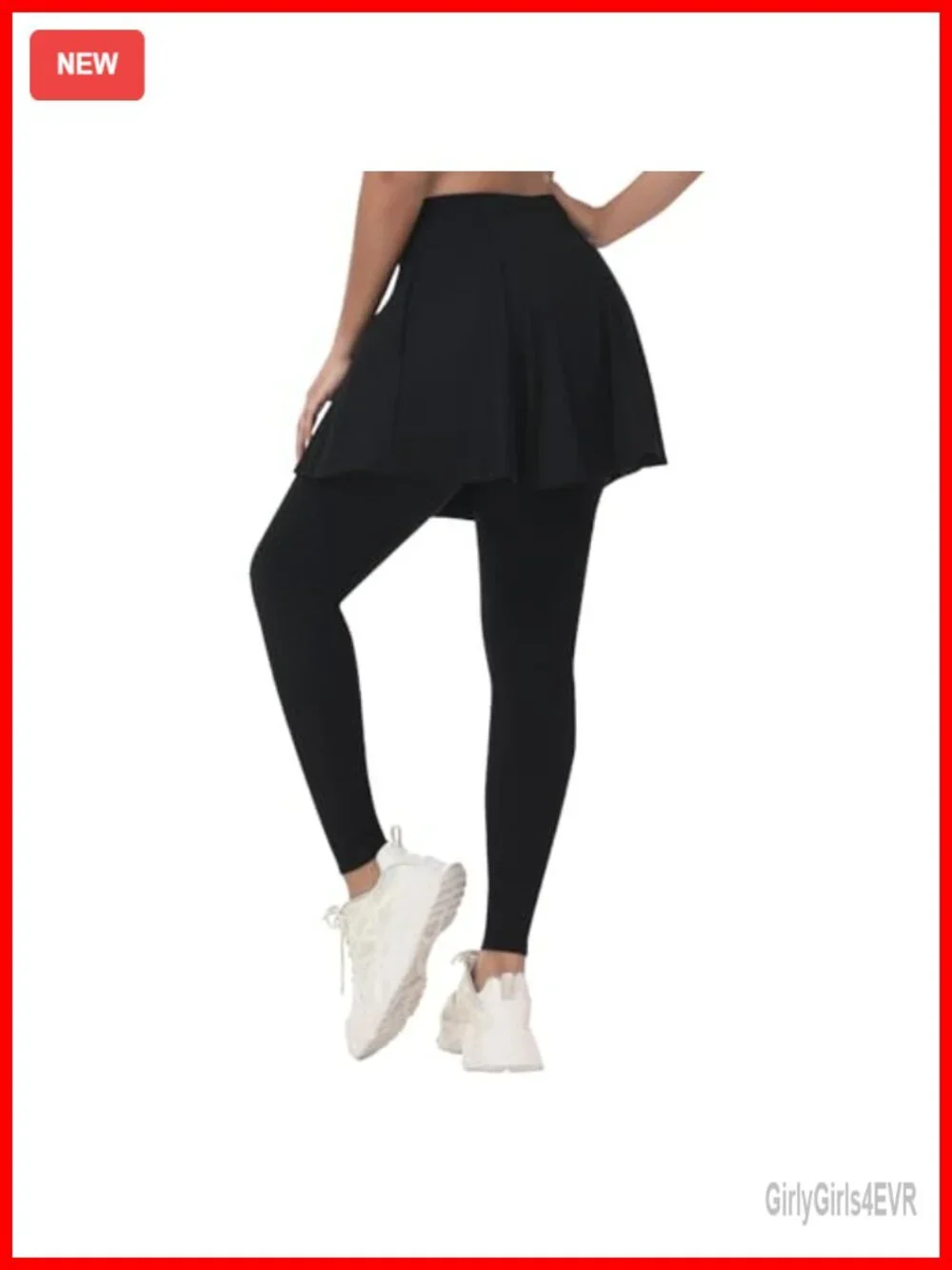 Women's Skirted Leggings with Pockets High Waisted Pleated Athletic Skort